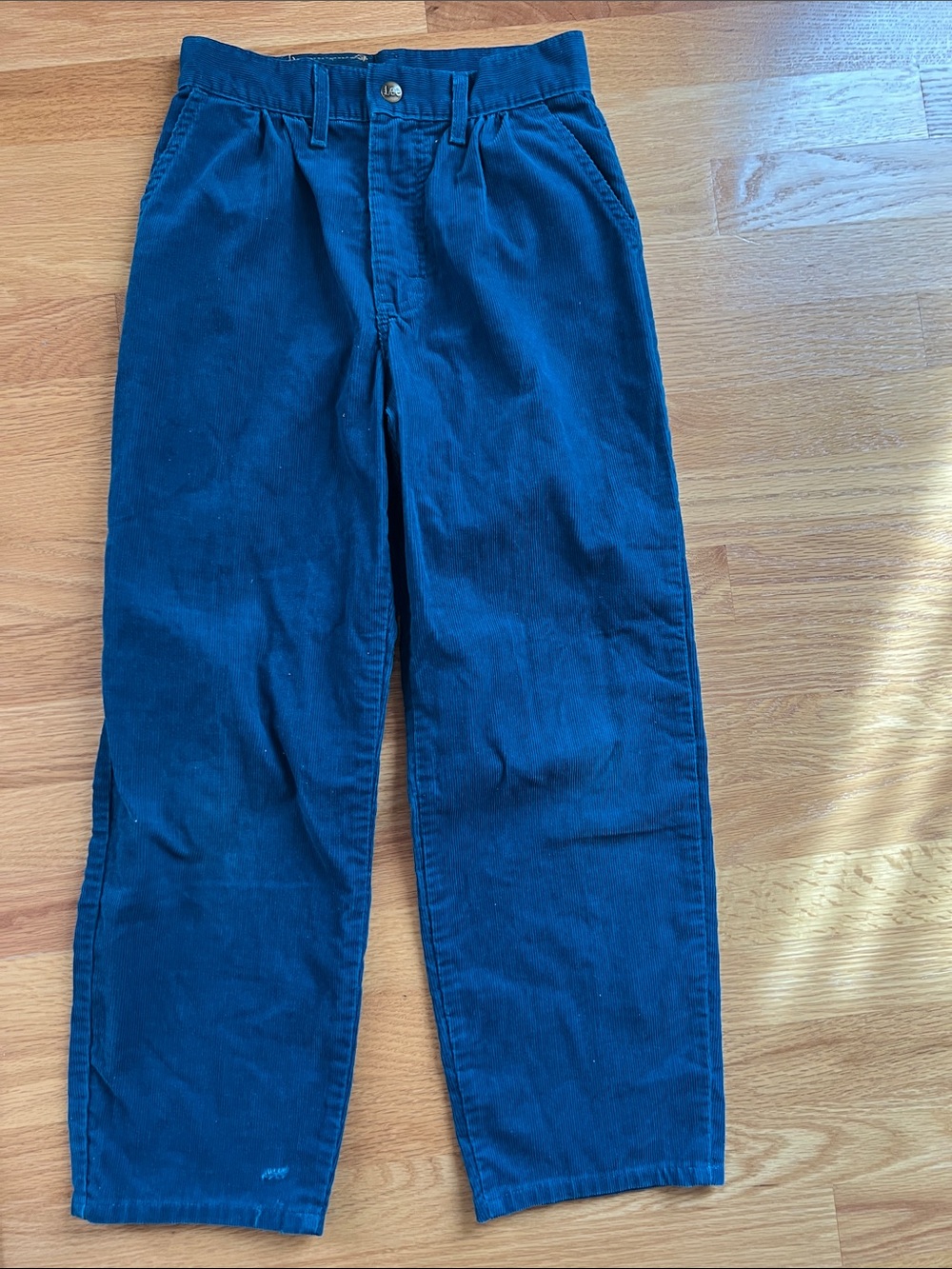 Vintage Lee teal Blue Corduroy Pants size youth 10